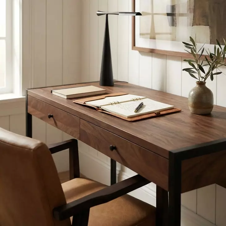 Drake Brown And Black Writing Desk