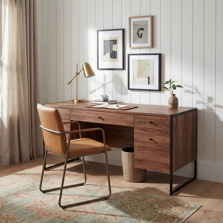 Drake Brown And Black Executive Desk