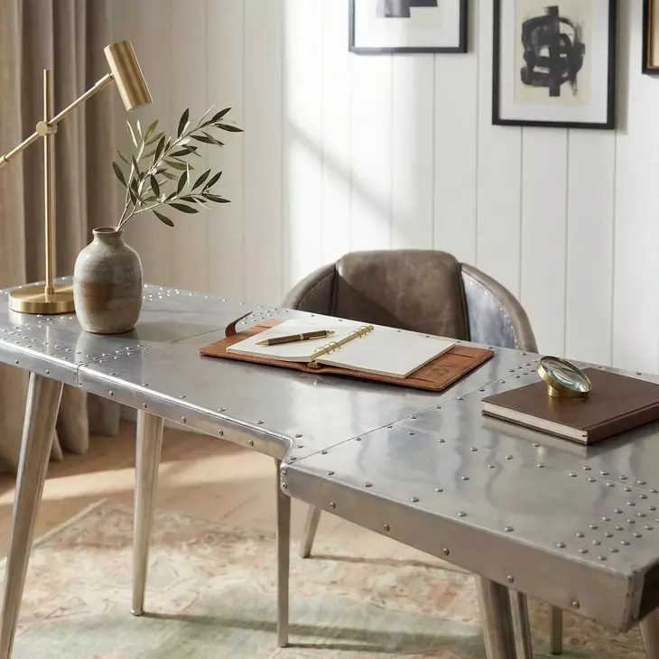 Midway Industrial Chic Metalworks Desk From Home Gallery Stores