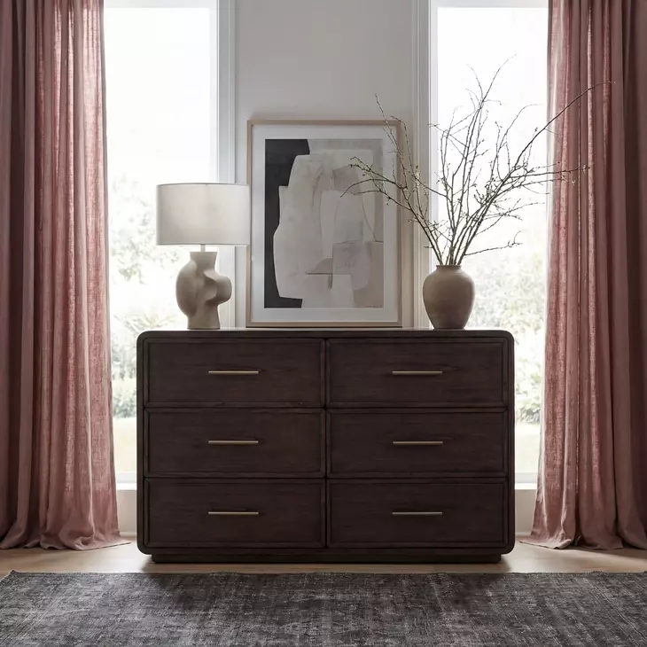 Keenan Brown Sugar Espresso 6 Drawers Dresser