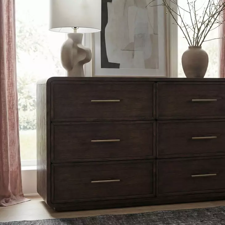 Keenan Brown Sugar Espresso 6 Drawers Dresser