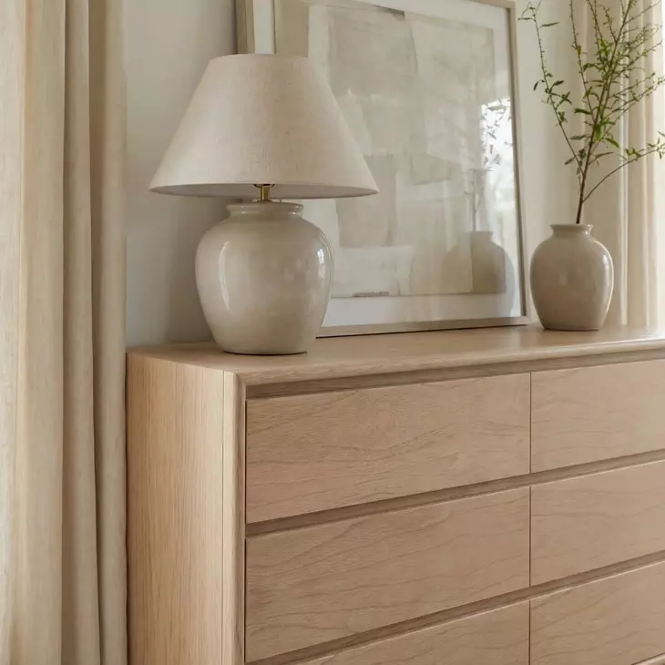 Halmstad Blonde Oak 6 Drawer Dresser