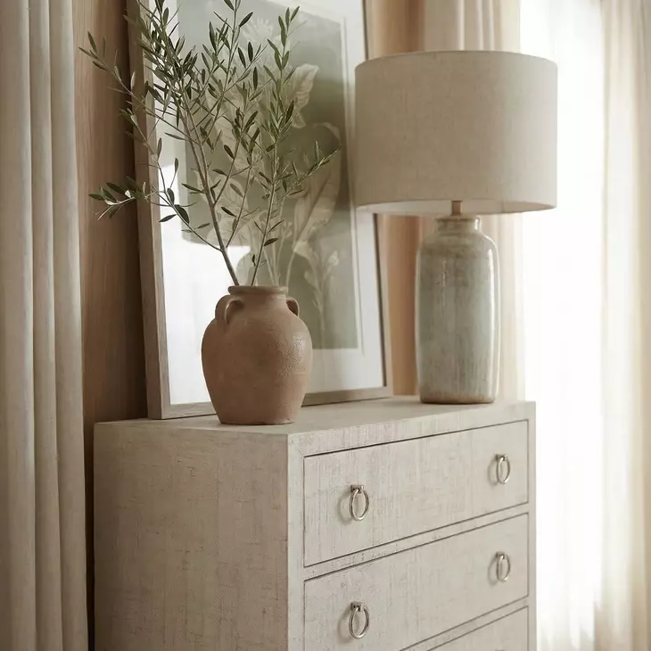 Bar Harbor neutral Raffia Dresser
