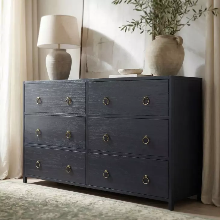 Lark Blue 6 Drawer Dresser