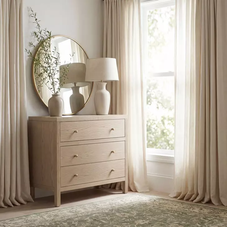 Nora Light Oak 3 Drawer Dresser