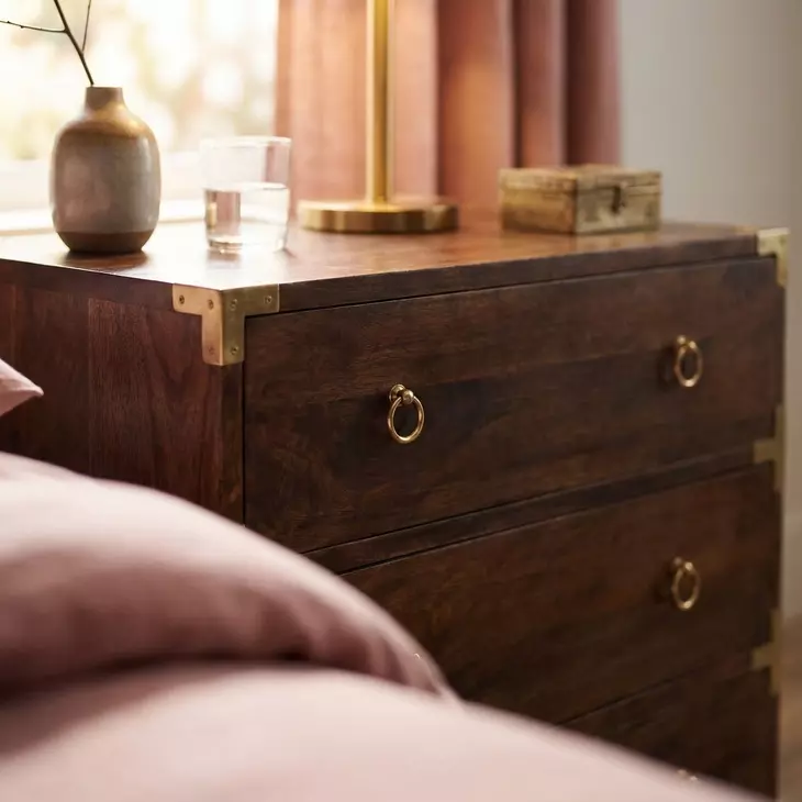 Forster Brown Campaign Nightstand