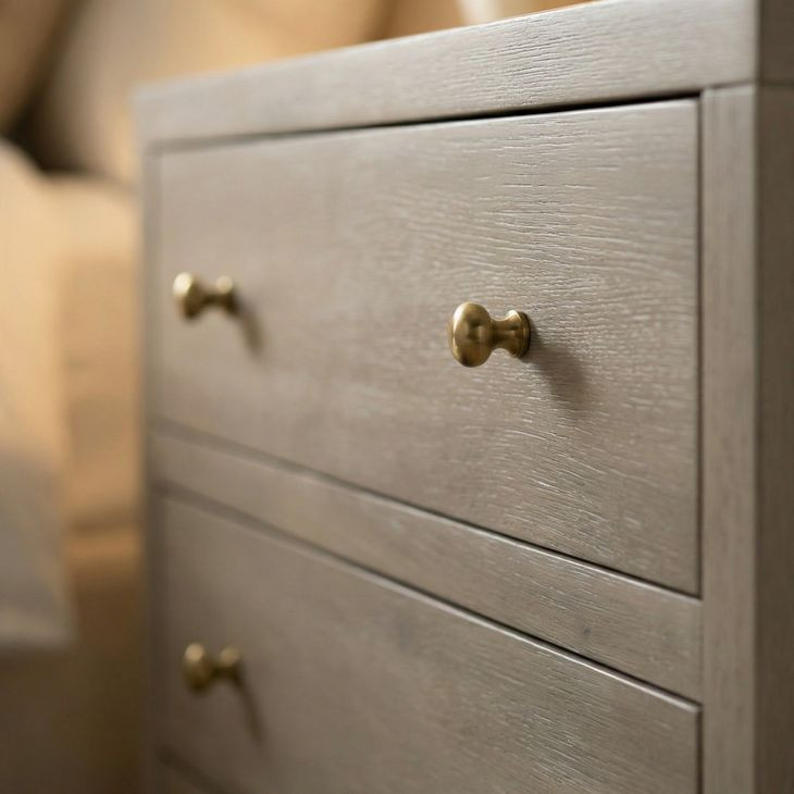 Celine Antique Taupe 3 Drawer Nightstand From Butler | Coleman