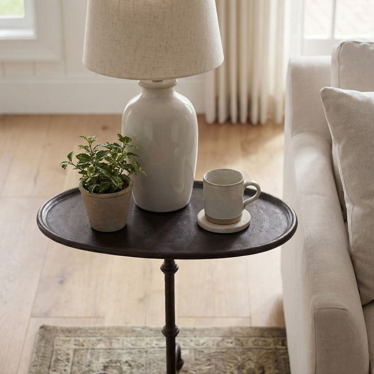Kealy Outdoor Bronze Outdoor Side Table