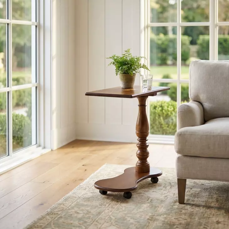 Mabry Medium Brown Mobile Tray Table