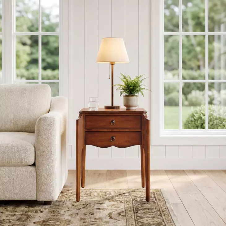 Wilshire Olive Ash Burl Accent Table
