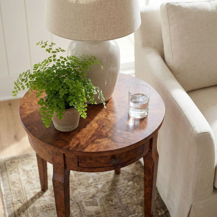 Archer Medium Burl Round Side Table