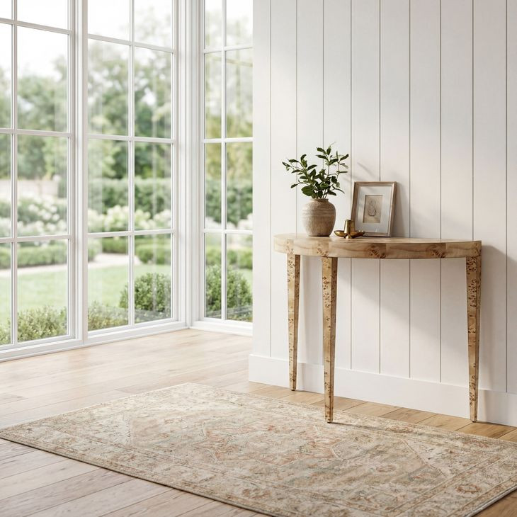 Ingrid Light Burl Console Table