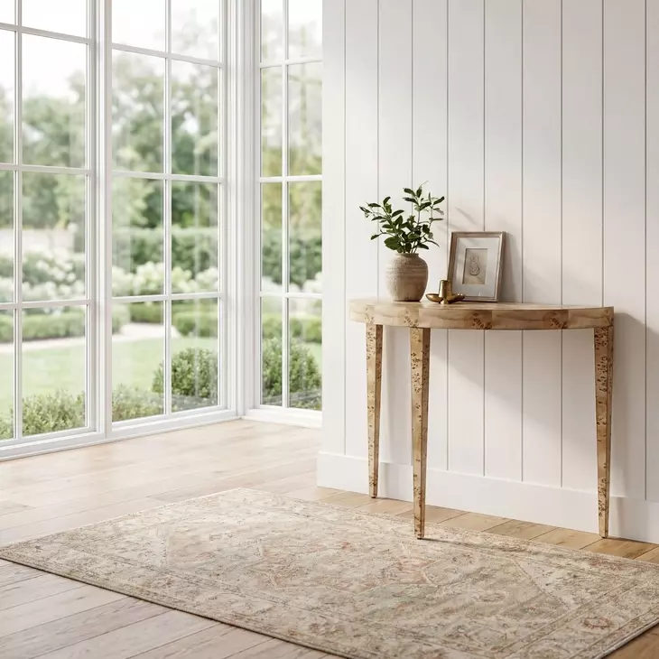 Ingrid Light Burl Console Table