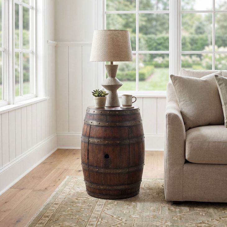Mountain Lodge 6044120 Barrel Table