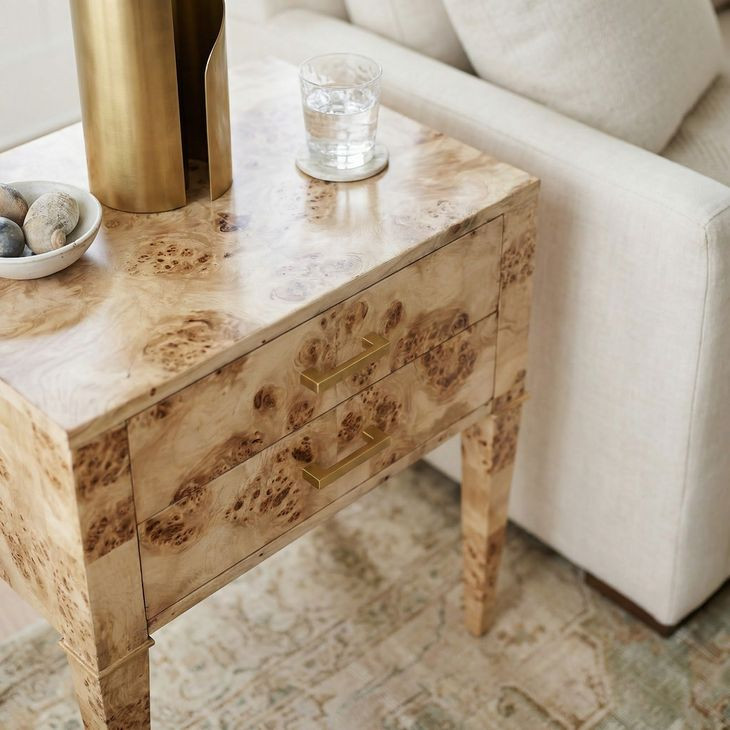 Kai Light Burl End Table