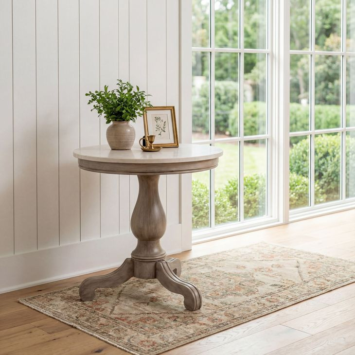 Danielle Sandalwood Beige Accent Table