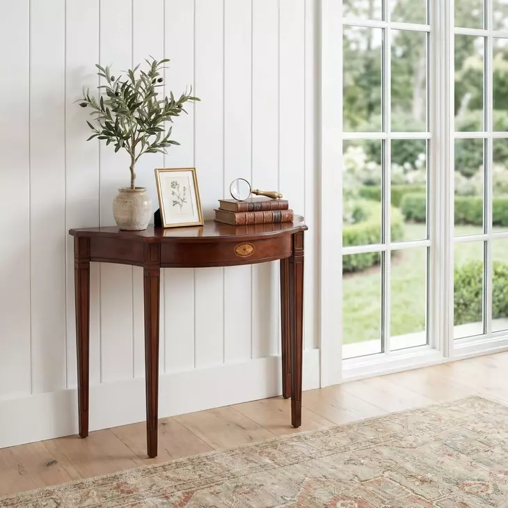 Chester Masterpiece Olive Ash Burl Console Table