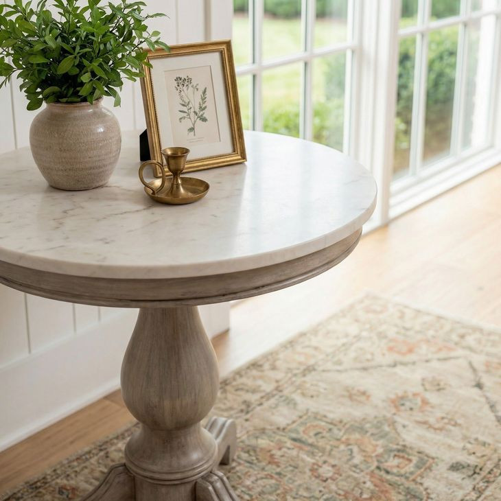 Danielle Sandalwood Beige Accent Table