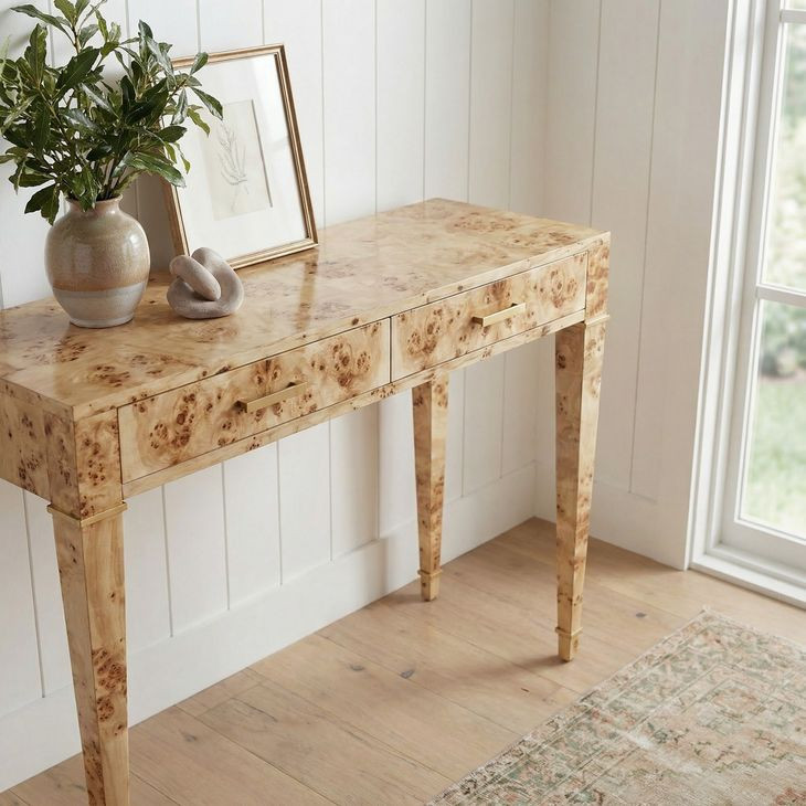 Kai Light Burl Console Table
