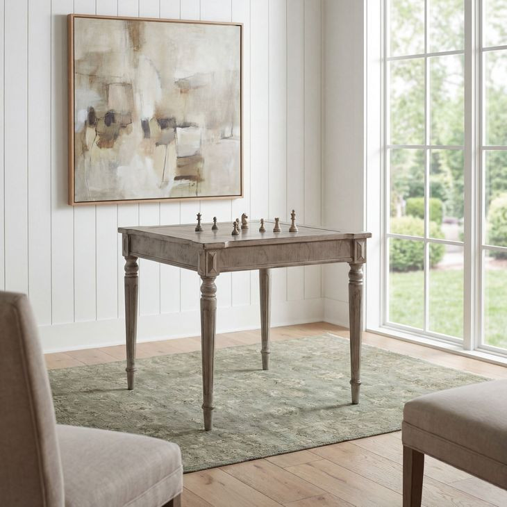 Masterpiece Vincent Driftwood Multi-Game Card Table