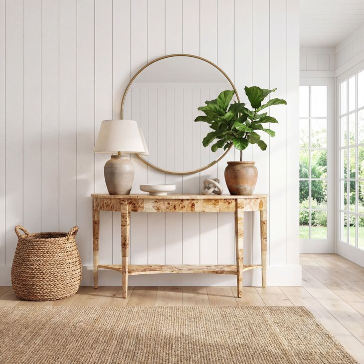 Astor Light Burl Console Table