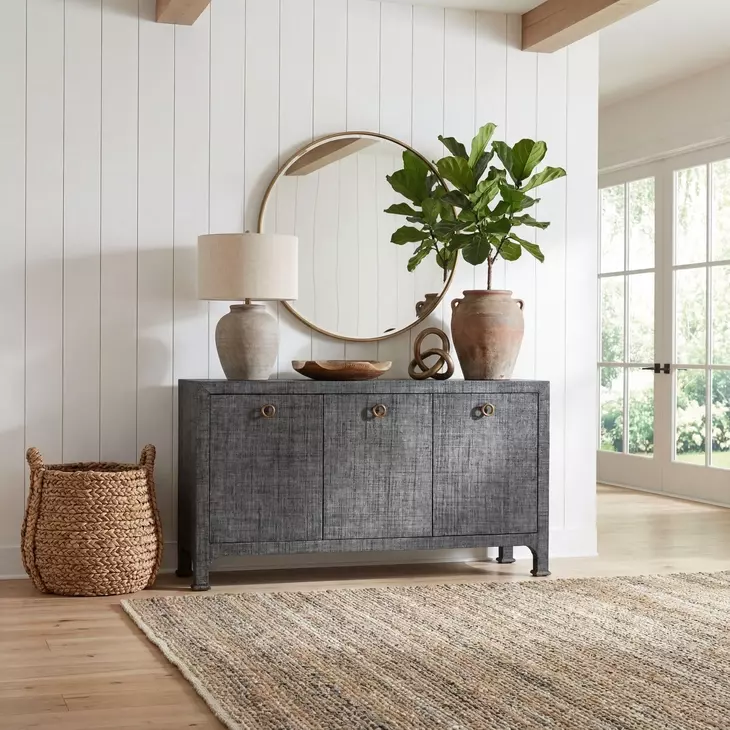 Chatham Charcoal Raffia Sideboard