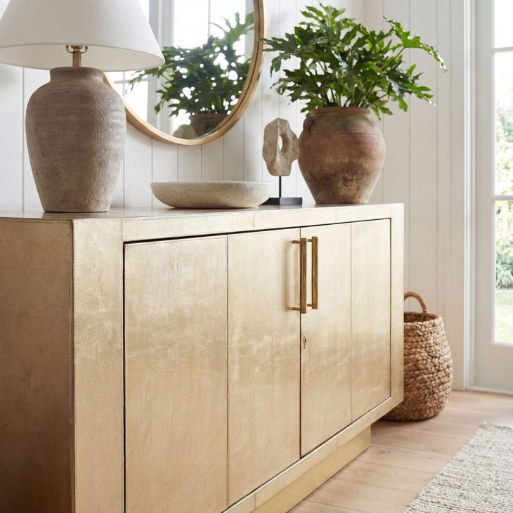 Francois Gold Leather Buffet