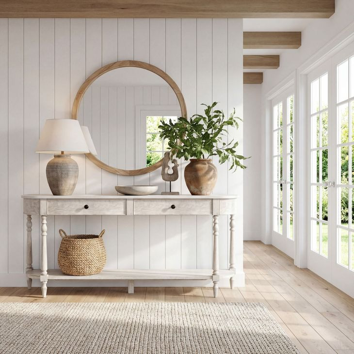 Danielle Rustic Gray 65" Console Table