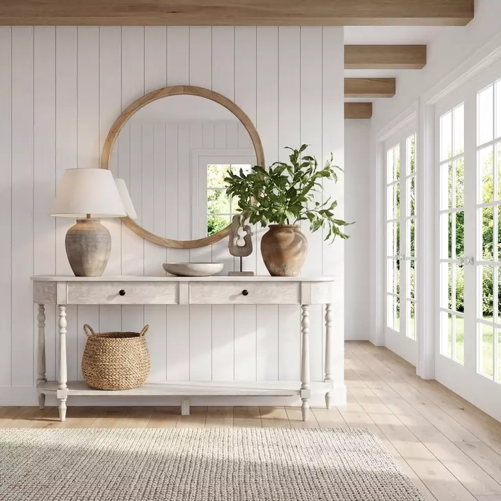Danielle Rustic Gray 65" Console Table