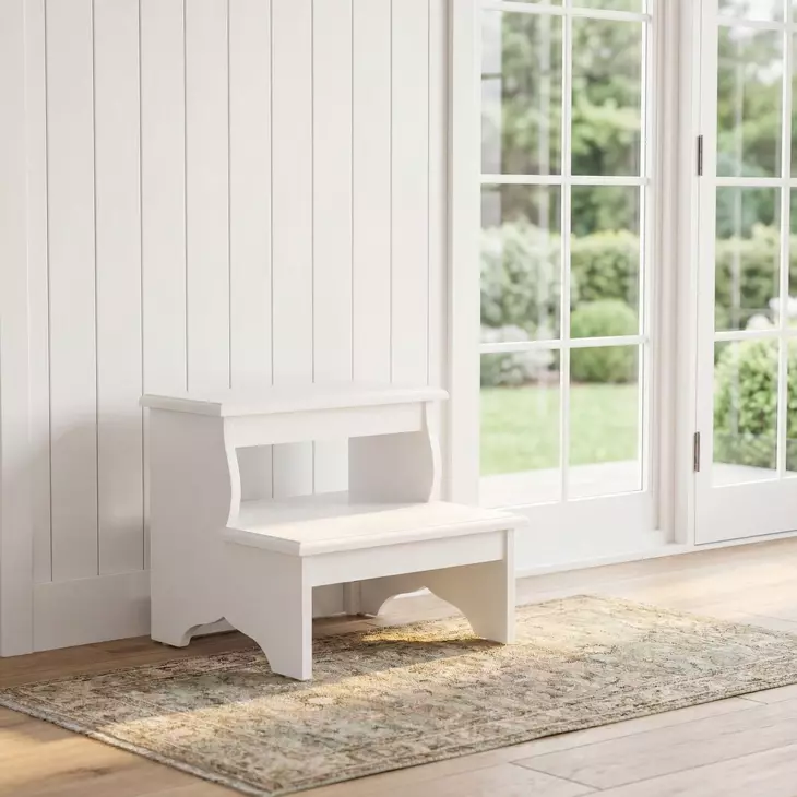 Melrose Cottage White Step Stool