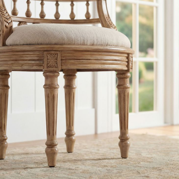 Hathaway Antique Beige Vanity Stool