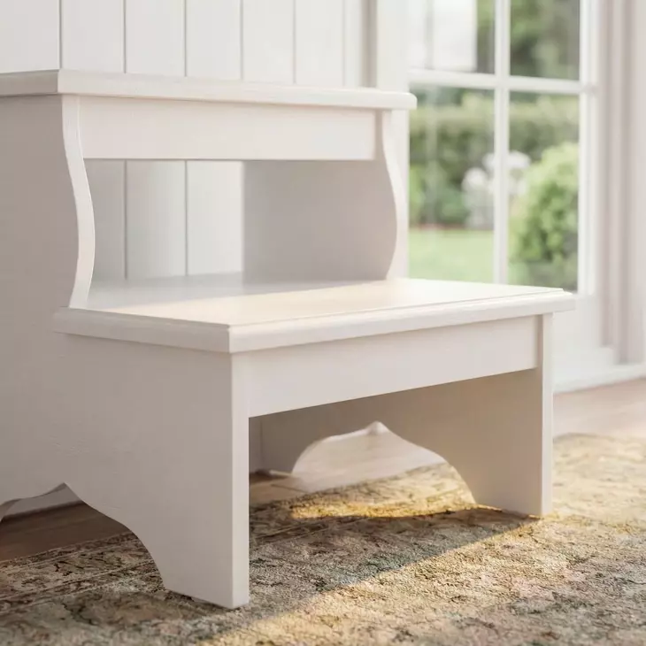 Melrose Cottage White Step Stool