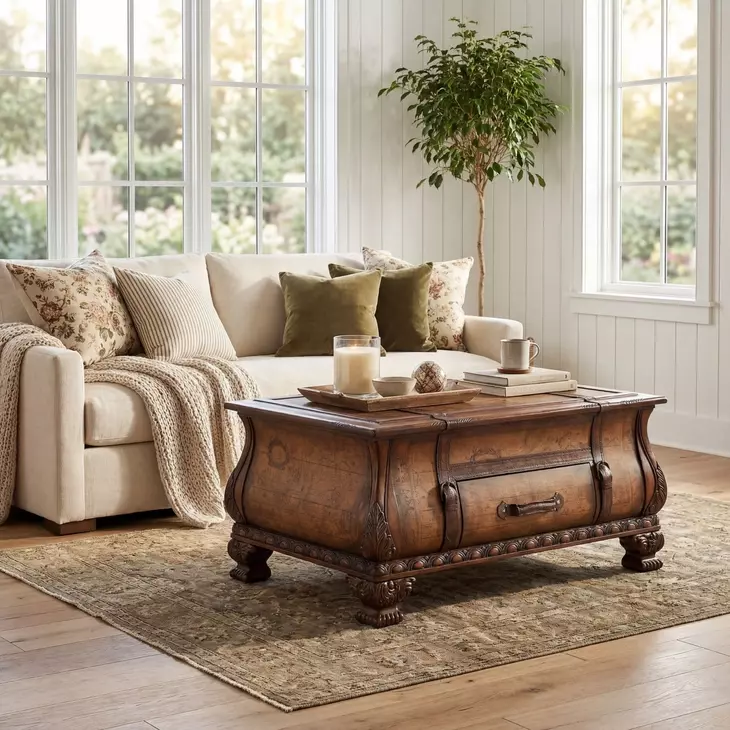 Heritage Bombe Trunk Table