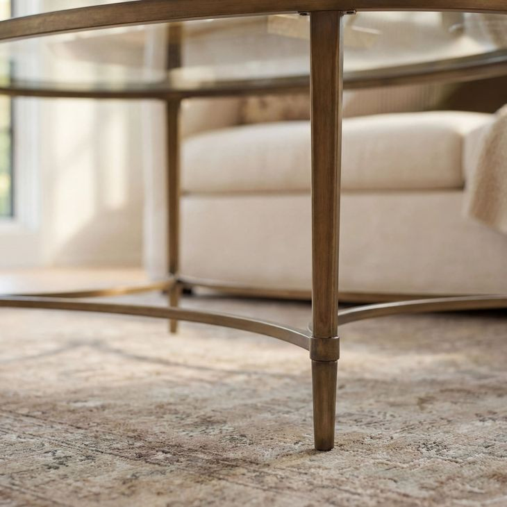 Monica Gold Oval Coffee Table