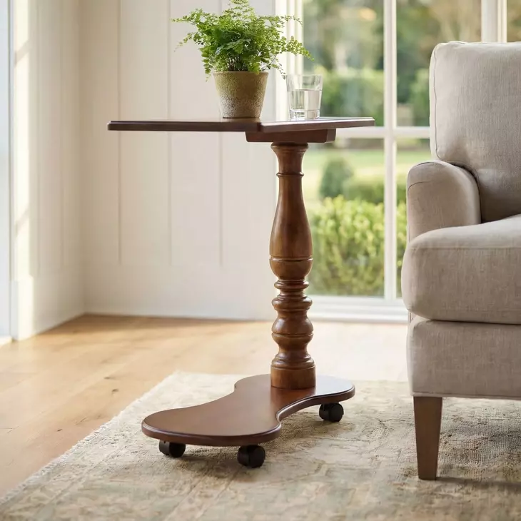 Mabry Medium Brown Mobile Tray Table