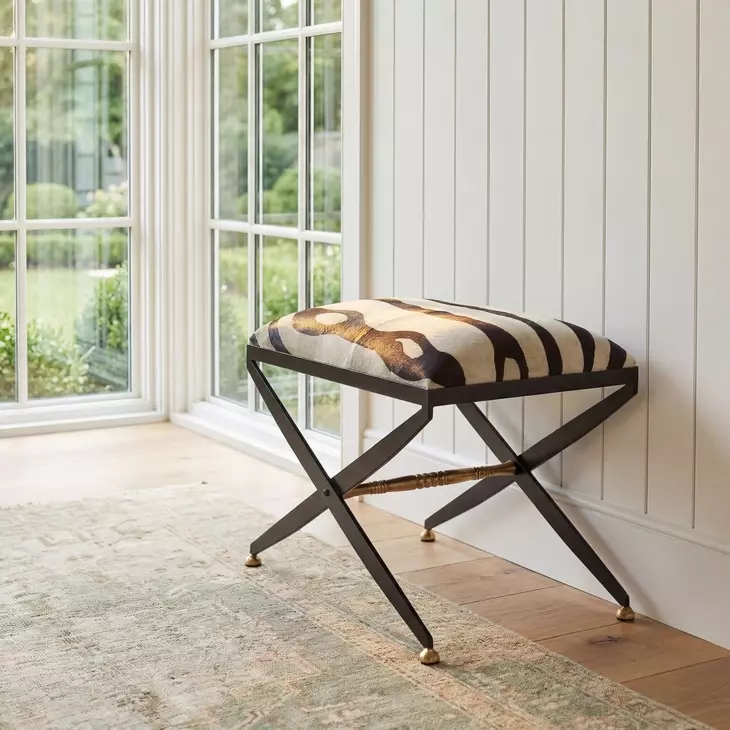Liddy Hair-On-Hide Stool