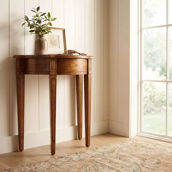 Chester Olive Ash Burl Console Table