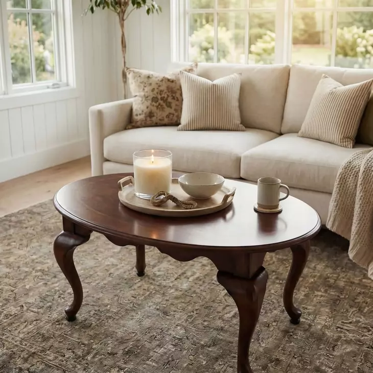 Cherry Oval Cocktail Table
