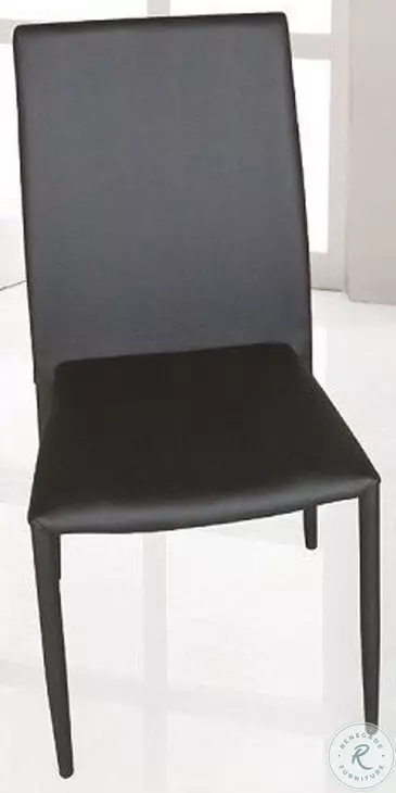 DC 13 Black Leather Dining Chair Set of 4