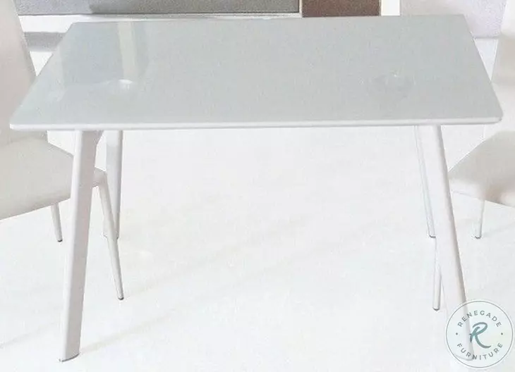 B24 White Lacquer Square Dining Table