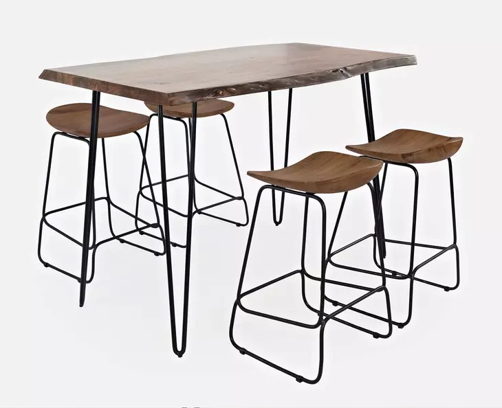 Nature's Edge Chestnut 5 Piece Counter Height Dining Set