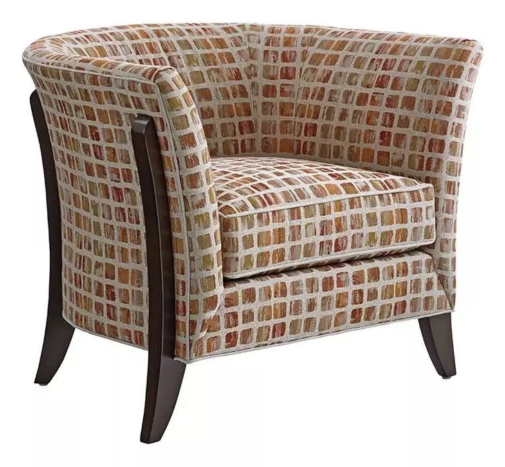 Laurel Canyon Beige and Red Upholstered Westgate Accent Chair