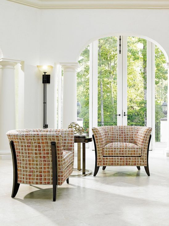 Laurel Canyon Beige and Red Upholstered Westgate Accent Chair