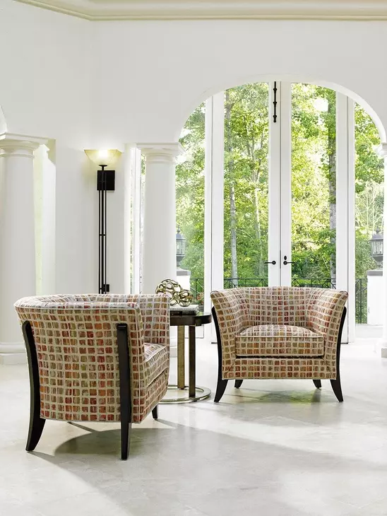 Laurel Canyon Beige and Red Upholstered Westgate Accent Chair