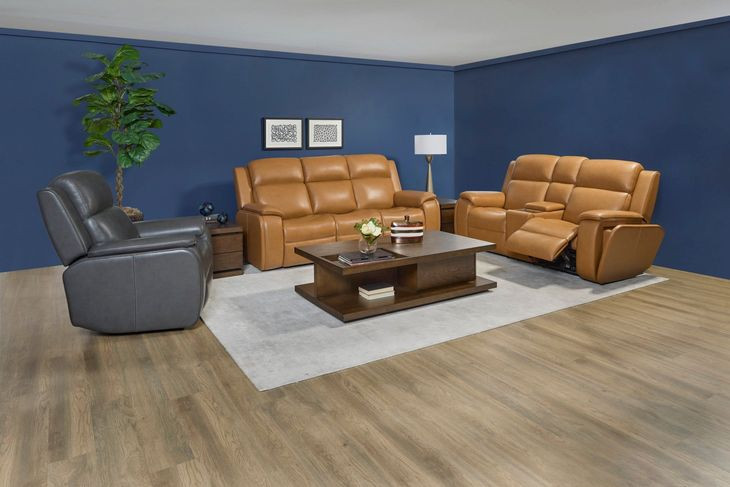 Ziggy Gray Leather Zero Gravity Power Recliner with Heat Massage and USB Charging