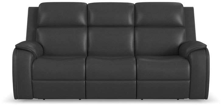 Ziggy Ash Gray Leather Zero Gravity Power Reclining Living Room Set