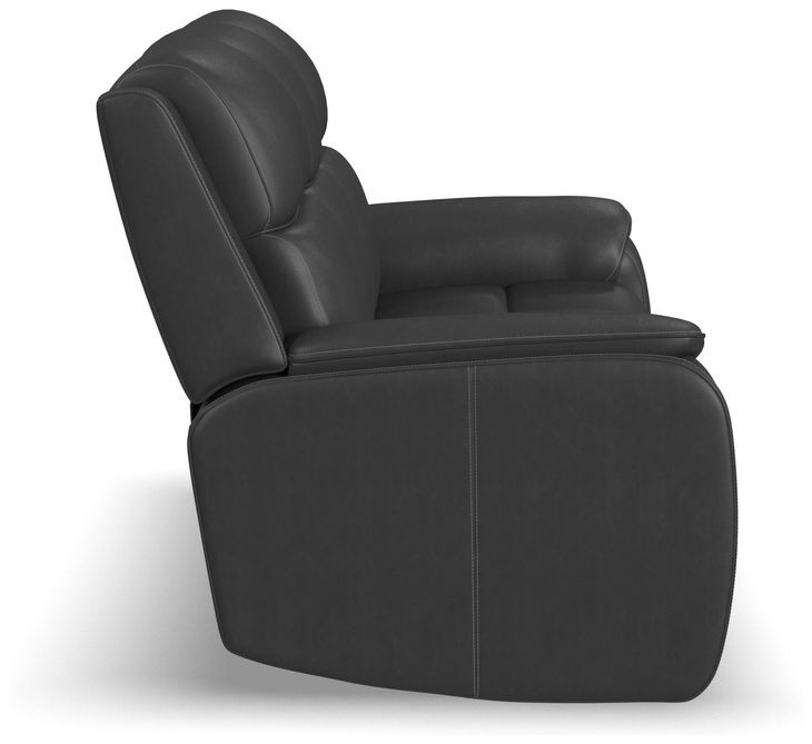 Ziggy Ash Gray Leather 89" Zero Gravity Power Reclining Sofa with USB Charging and Heat Massage
