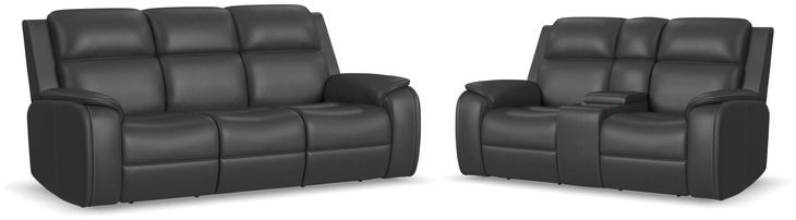 Ziggy Ash Gray Leather Zero Gravity Power Reclining Living Room Set