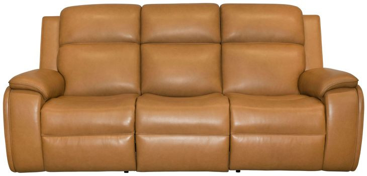 Ziggy Brown Leather 89" Zero Gravity Power Reclining Sofa with USB Charging and Heat Massage