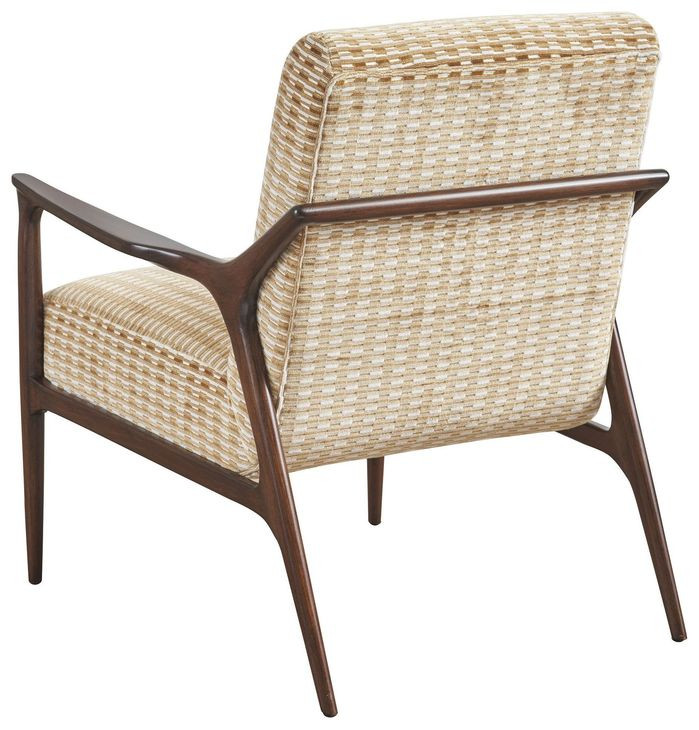 Rendezvous White and Blue Upholstered Warren Accent Chair